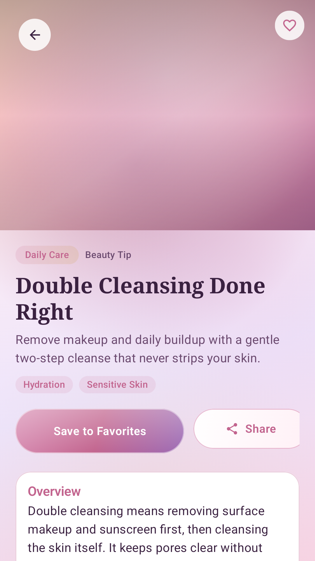 Radiant Beauty Guide article screen